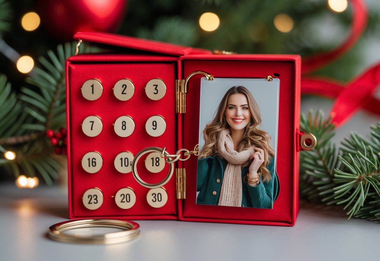 Giv en personlig gave med en noeglering med foto i julekalenderen